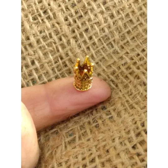 Miniature tall Metal Crown, silver or gold