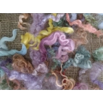 Spring Time, mixed pastel colour colors, from mixed breeds curly sheep