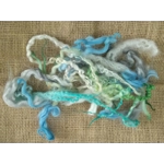 Seascape Mix, 10g mixed greens/blues/grey colors, from mixed breeds curly and wavy sheep Seascape Mix, 10g mixed greens/blues/grey colors, from mixed breeds curly and wavy sheep
