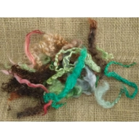 Landscape Mix, 10g mixed greens/brown/grey colors, from mixed breeds curly sheep