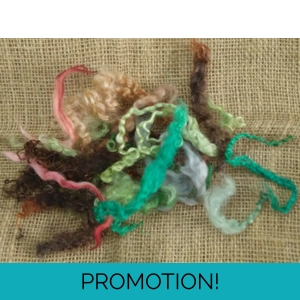 Landscape Mix, 10g mixed greens/brown/grey colors, from mixed breeds curly sheep