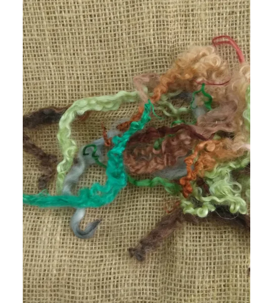 Landscape Mix, 10g mixed greens/brown/grey colors, from mixed breeds curly sheep