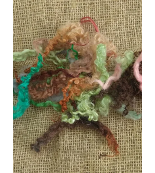 Landscape Mix, 10g mixed greens/brown/grey colors, from mixed breeds curly sheep