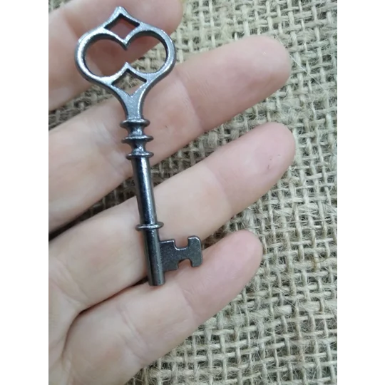 black colour metal key, prop, crafting supplies