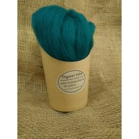 Combed UK Shetland Wool top dyed in Ocean Blue/Green  Tones 25gones