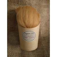 Combed UK Shetland Wool top dyed in Warm Caramel  Tones 25g