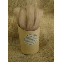 Combed UK Shetland Wool top dyed in Light Coffee Tones 25g