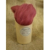 Combed UK Shetland Wool top dyed in Brick Red Tones 25g