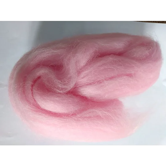 Combed UK Shetland Wool dyed in Cottage Garden Rose Pink tones Shades 25g