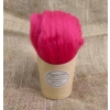 Combed UK Shetland Wool top dyed in Lipstick Red / Pink Shades 25g