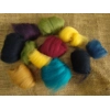 Lovely leftovers - Combed UK Shetland Wool tops dyed in Mixed Colours  25g