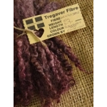 Blackberry Jam, deep purple/pink Wensleydale Curly wool locks, 10g (v)
