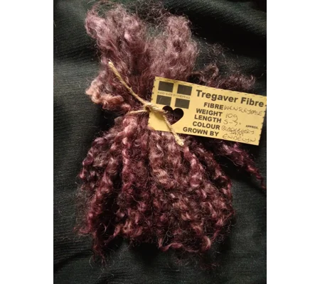 Blackberry Jam, deep purple/pink Wensleydale Curly wool locks, 10g (v)