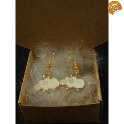 Cute cream sheep Earrings, perfect gift for sheep lovers Cute cream sheep Earrings, perfect gift for sheep lovers