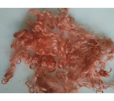 Ginger valais blacknose loose curly wool and locks, 10g, curly wool