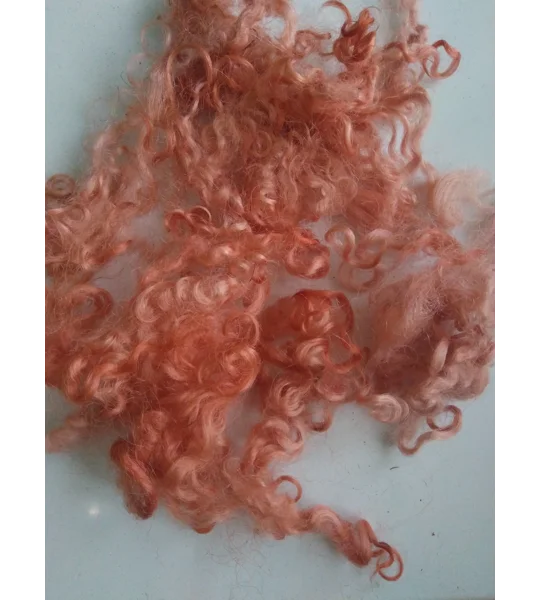 Ginger valais blacknose loose curly wool and locks, 10g, curly wool