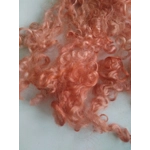 Ginger valais blacknose loose curly  wool  and locks, 10g, curly wool