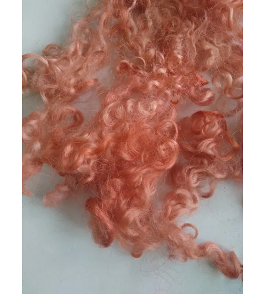 Ginger valais blacknose loose curly wool and locks, 10g, curly wool
