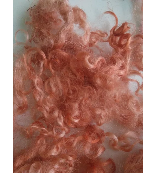 Ginger valais blacknose loose curly wool and locks, 10g, curly wool