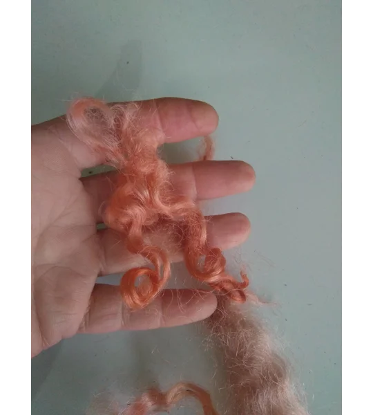 Ginger valais blacknose loose curly wool and locks, 10g, curly wool