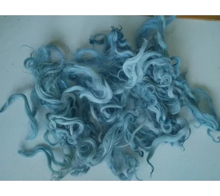 Pastel Blue curly wool and locks, 10g Devon and Cornwall Longwool