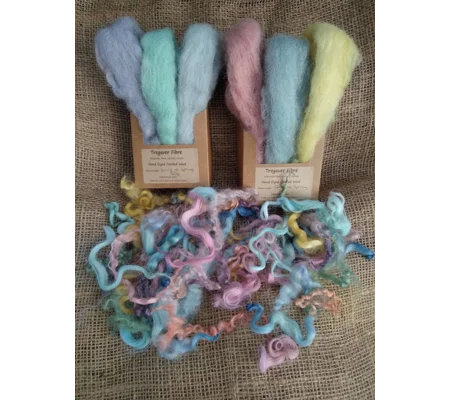 The Spirit of Spring, Carded Wool and Curly Wool Box