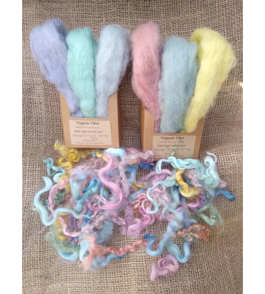 The Spirit of Spring, Carded Wool and Curly Wool Box