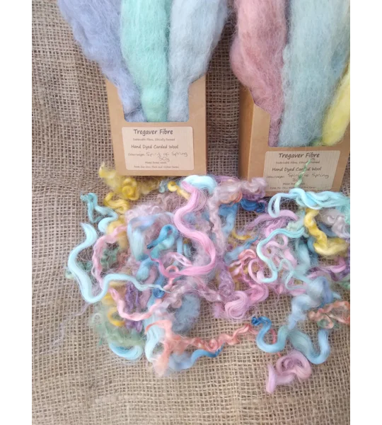 The Spirit of Spring, Carded Wool and Curly Wool Box
