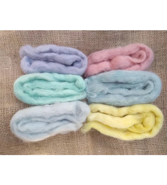 The Spirit of Spring, Carded Wool and Curly Wool Box
