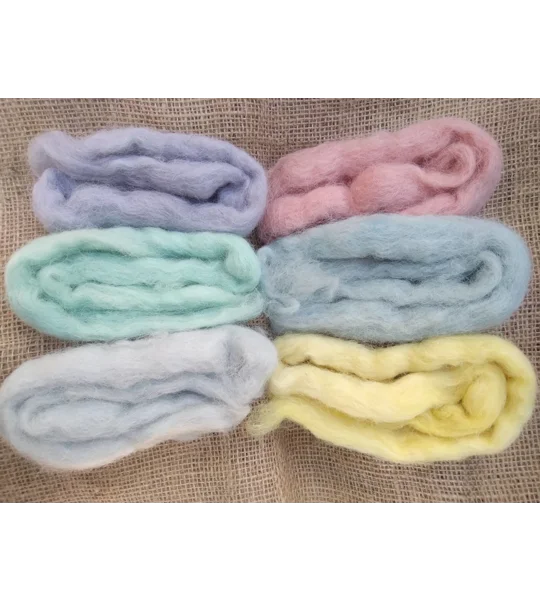 The Spirit of Spring, Carded Wool and Curly Wool Box