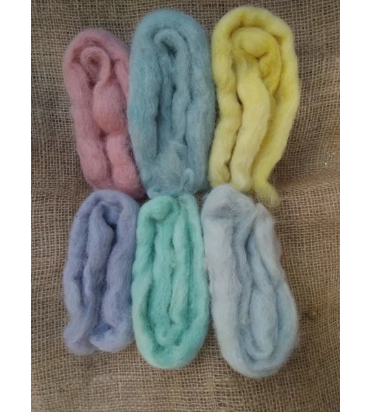 The Spirit of Spring, Carded Wool and Curly Wool Box