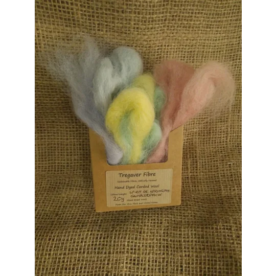 The Spirit of Spring, Carded Wool Sampler Pack 20g, 6 colours