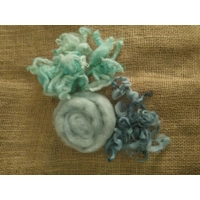 Fibre Finder - Sampler - Ocean Mix - Carded Wool, Devon & Cornwall and Perendale lamb loose fibre