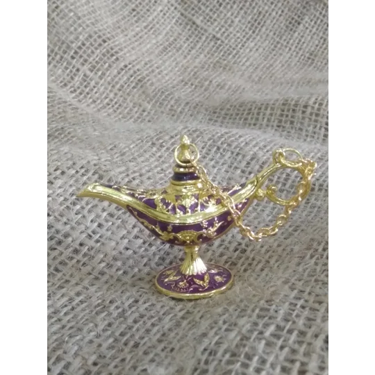 Miniature Aladdin Style Genie Lamp, various colours