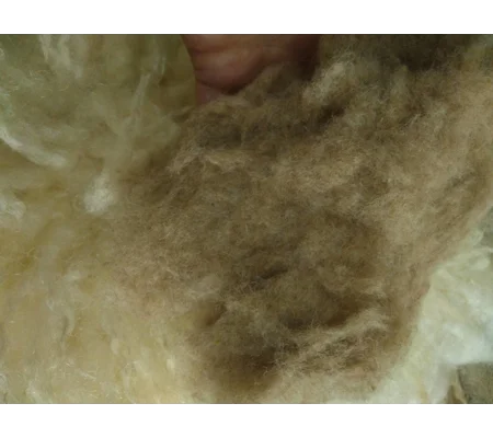 Uncarded Caramel Core noil fibre for stuffing and felting