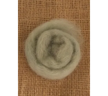 Cloud Grey Carded Wool, 10g,