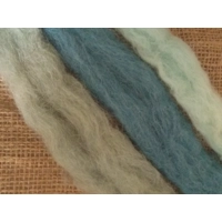 Hazy Skies - 3 colour carded wool pack, cloud grey, summer sky and sky blue