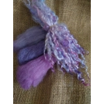 The Aurora- 3 colour (30g) carded wool pack, with 10g bunch teeswater locks