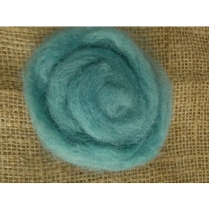 Light Teal Carded Wool 10g