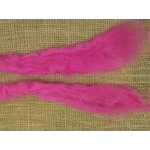 Hand Dyed, Bright Pink Mohair Carded Roving, 10g(v)