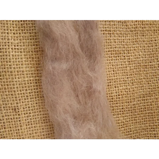 Hand Dyed, brown pink "twilight" Mohair Carded Roving, 10g(v)
