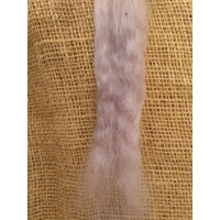 Hand Dyed, Lightest Lilac Mohair Carded Roving, 10g(v)