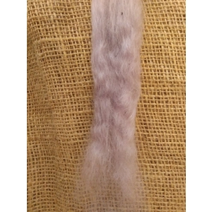 Hand Dyed, Lightest Lilac Mohair Carded Roving, 10g(v)