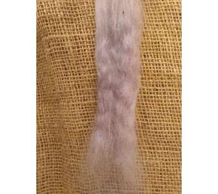 Hand Dyed, Lightest Lilac Mohair Carded Roving, 10g(v)