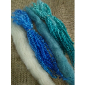Fibre Finder - Neptune - Sea themed colours mixed fibres pack