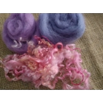 Fibre Finder - Fairy Mix- Pink purple and Indigo colours mixed fibres pack
