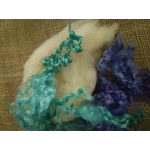 Fibre Finder - The Fae- Purples / teals mixed fibres carded and curly wool