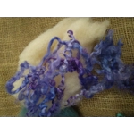 Fibre Finder - The Fae- Purples / teals mixed fibres carded and curly wool