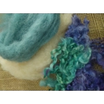 Fibre Finder - The Fae- Purples / teals mixed fibres carded and curly wool