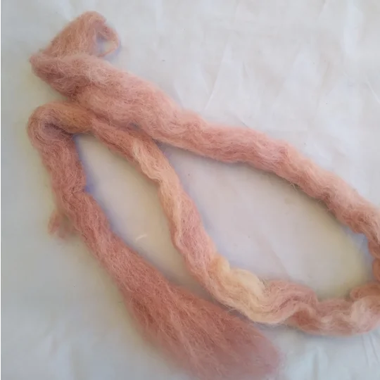 Peach Melba Carded Wool 10g